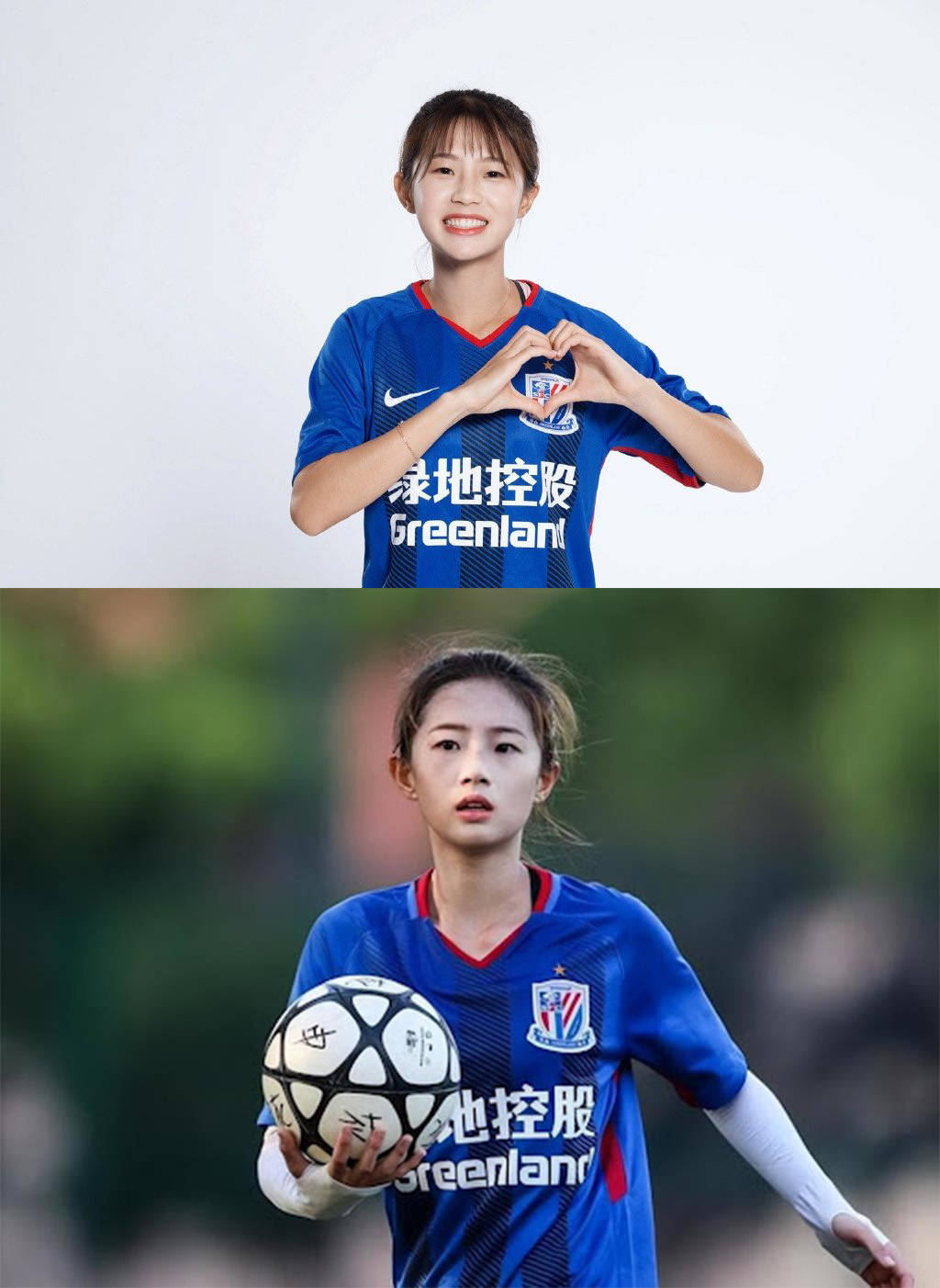 女足球员在赛场上彰显技艺和实力